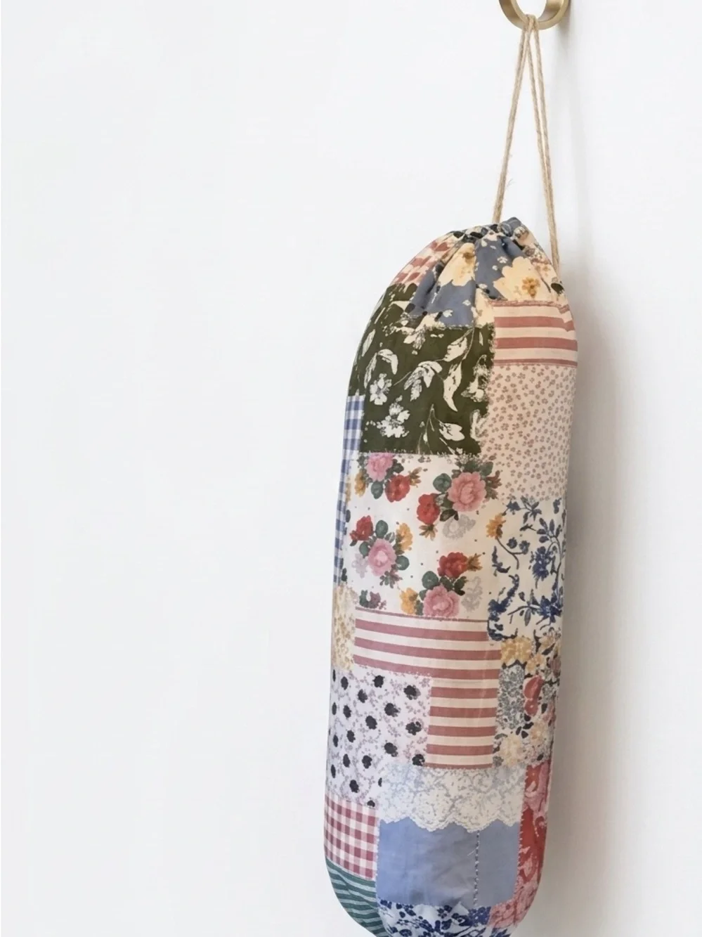 Patchwork Floral grocery bag holder- Multicolor